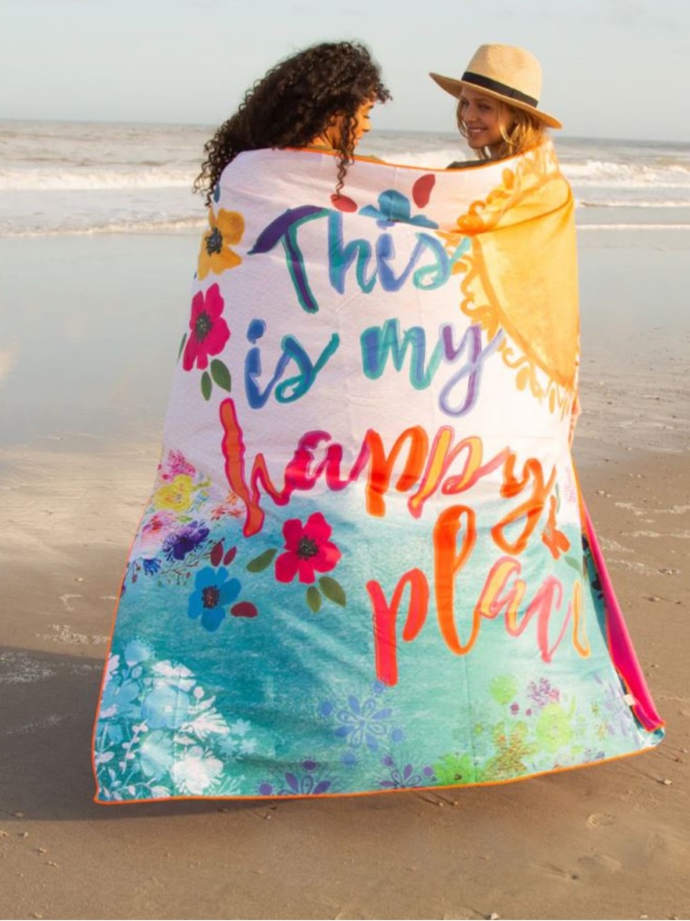 NATURAL LIFE 'This Is My Happy Place' BEACH blanket 🏝️🐚🥥